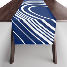 Simple Swirl - Blue and White Table Runner