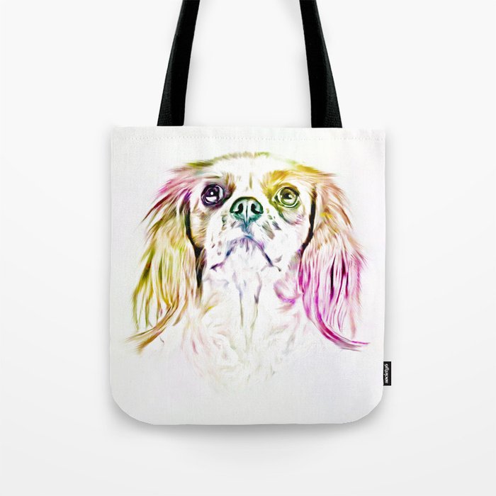 Cavalier King Charles Spaniel Dog Art Painting Tote Bag