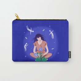Dreamy Meditation Carry-All Pouch | Woman, Purple, Nature, Dream, Feminine, Relax, Dreamy, Meditation, Mood, Relaxing 