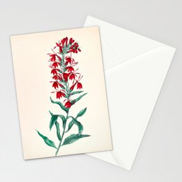  Cardinal flower by Clarissa Munger Badger, 1859 (benefitting The Nature Conservancy) Stationery Card