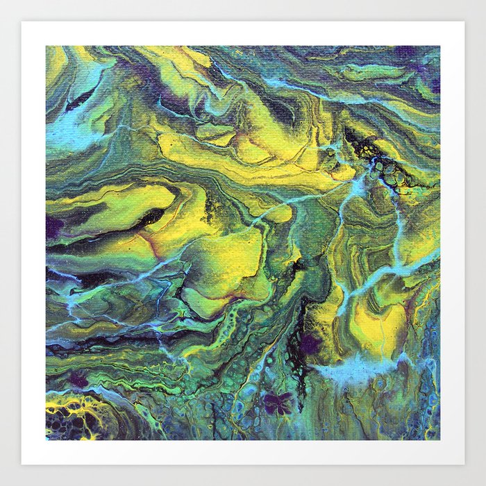 Melting Mountains Abstract Art Print By Raleyart Society6
