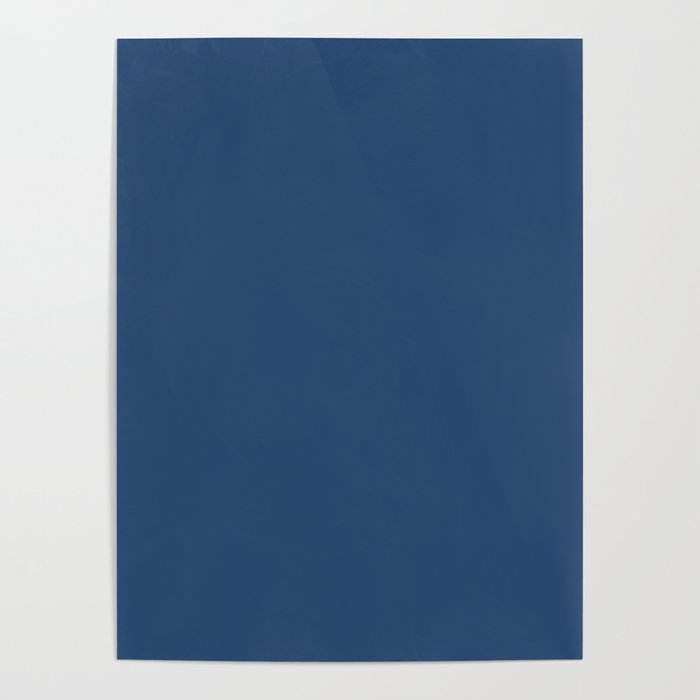 SET SAIL navy blue solid color modern abstract pattern  Poster
