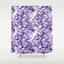 Dragonfly Lullaby in Pantone Ultraviolet Purple Shower Curtain