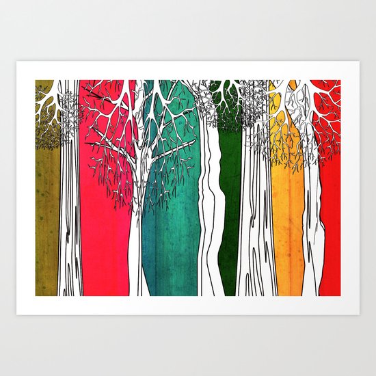 Color Forest Art Print