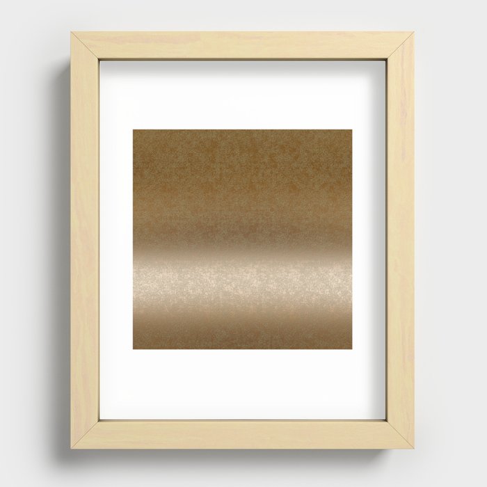 Golden gradient ornament background Recessed Framed Print