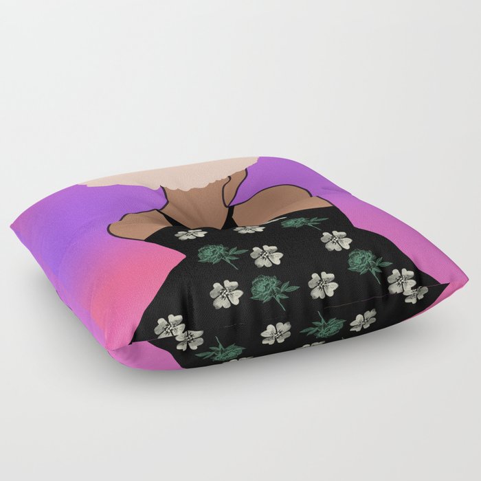Woman At The Meadow 04 Floor Pillow