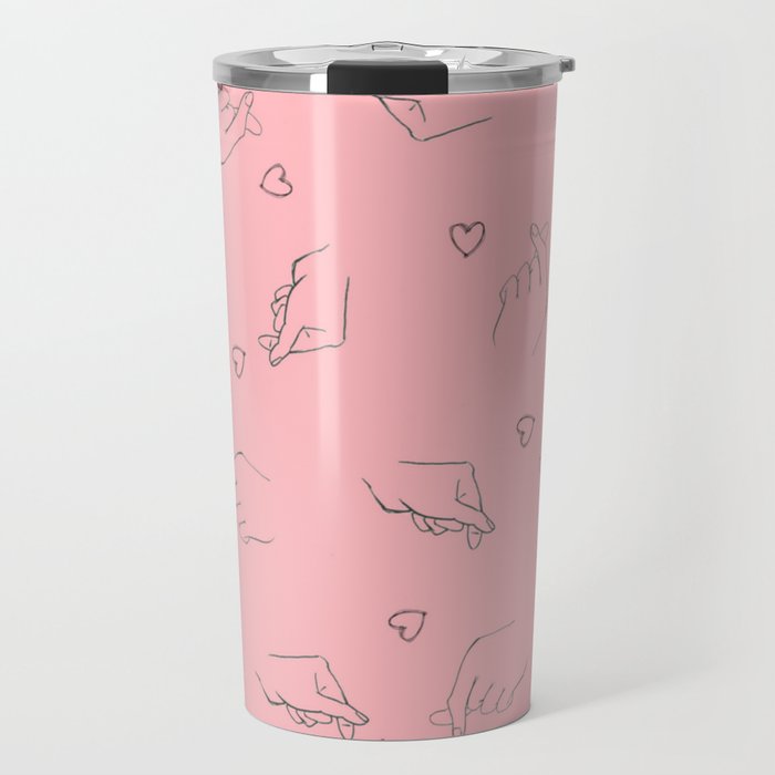 Finger heart pattern Travel Mug