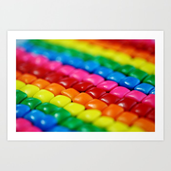 Rainbow Candy: Chicklets Art Print