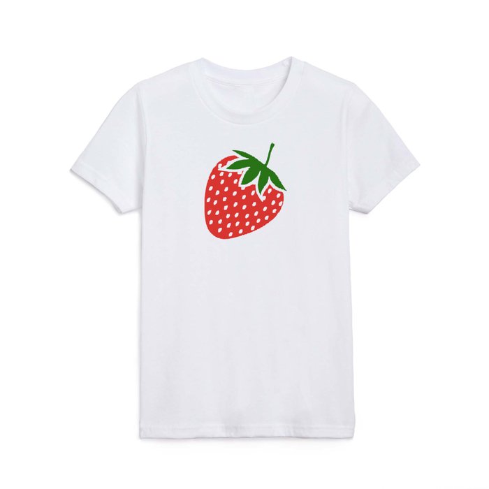 Strawberry Pattern on Pink Kids T Shirt
