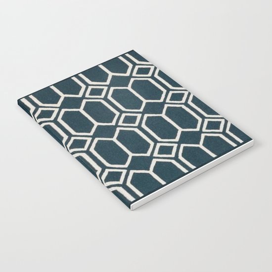 Geometrics in Blue and White Diamonds Notebook
