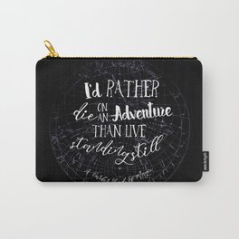 Lila Bard - Die On An Adventure Carry-All Pouch | Adsom, Bookworm, Wanderlust, Lilabard, Typography, Bookquote, Book, Map, World, Bookish 