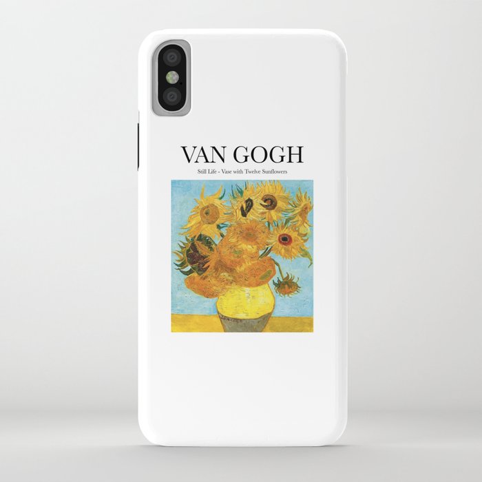 Van Gogh - Still Life - Vase with Twelve Sunflowers iPhone Case by Artily