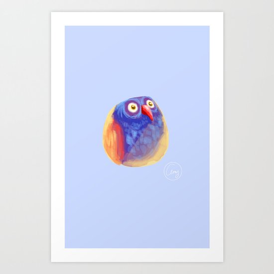 Funny Owl Art Print
