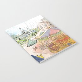 Madeline Montmartre colored Notebook | Sacrecoeur, Montmartre, Watercolor, Vintage, Madeline, Painting, Paris, Eiffeltower, Digital, Street 