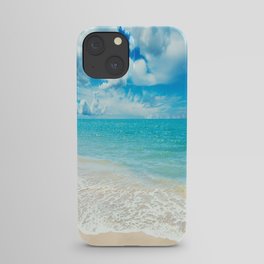 Beach - Ocean - Clouds - Water - Waves iPhone Case
