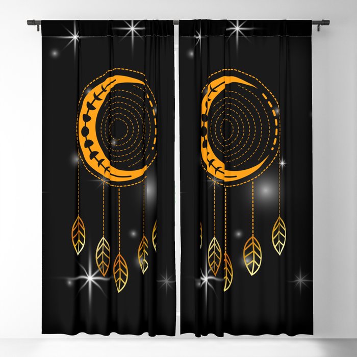 Native American Indigenous dream catcher with feathers and stars	 Blackout Curtain