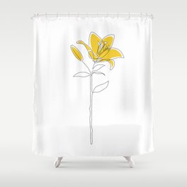 Mustard Lily Shower Curtain