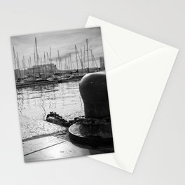Mooring post at french harbor Stationery Card