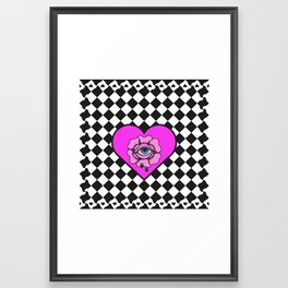 Chess, heart Framed Art Print