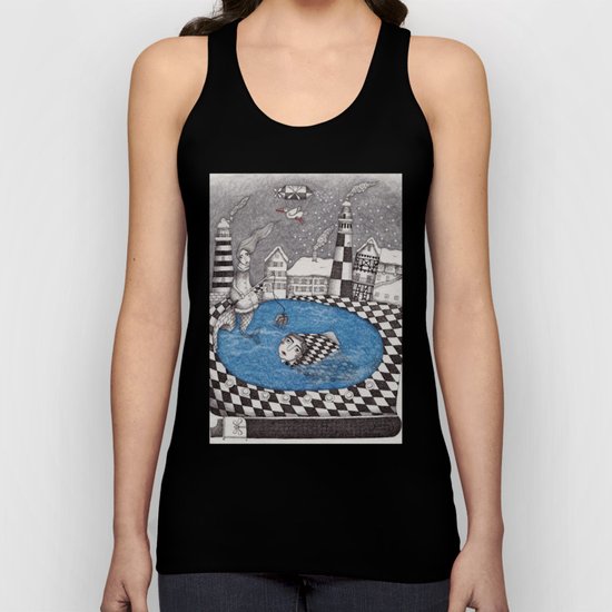 The Boy who wanted to be a Fish, or True Stories from Winter Lake Unisex Tank Top
