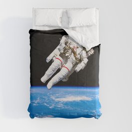 Astronaut Bruce McCandless Floating Free Comforter | Photo, Landscape, Nature, Space 