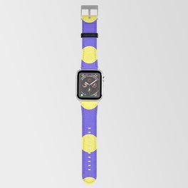 Yellow Polka Dots on Blue Apple Watch Band