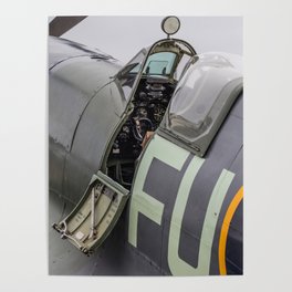 Spitfire cockpit Poster
