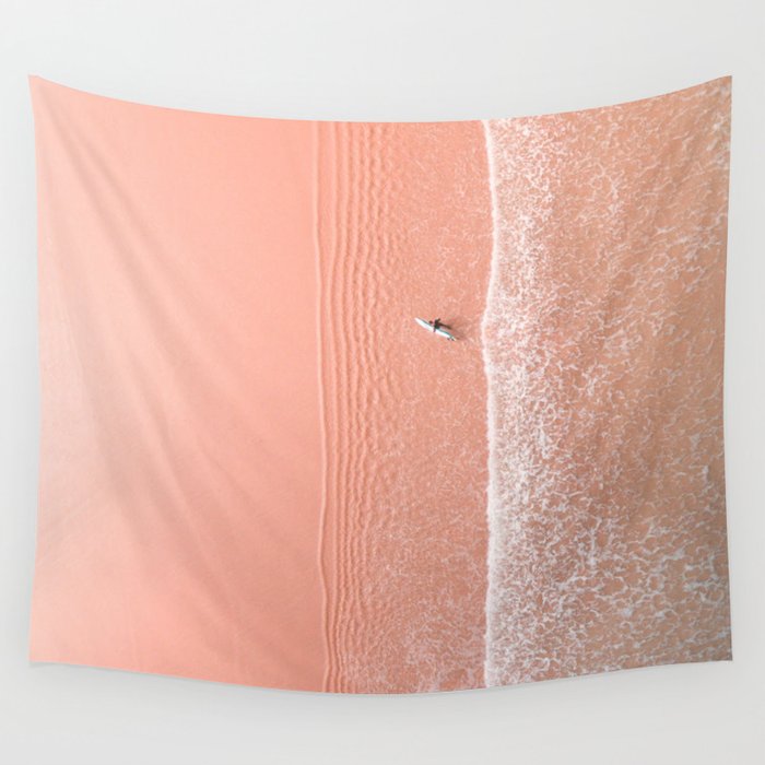 pink sands surf Wall Tapestry