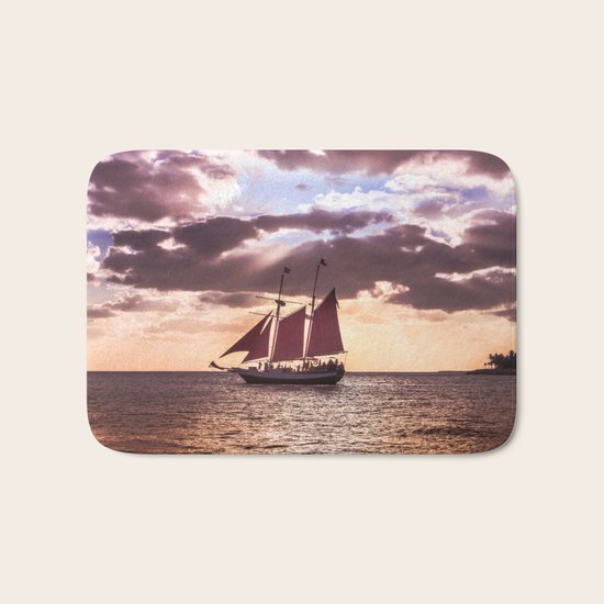 Scarlet sails Bath Mat