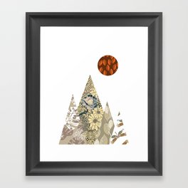 Scandinavian mountain Framed Art Print