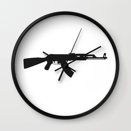AK-47 kalashnikov assault rifle #society6 #decor #buyart #artprint Wall Clock