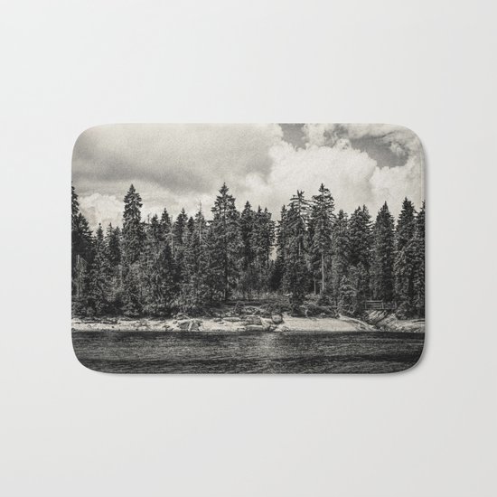 Far Away Clouds Passing By Bath Mat