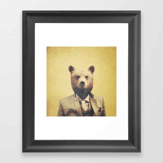 Humanimal: Bear Framed Art Print