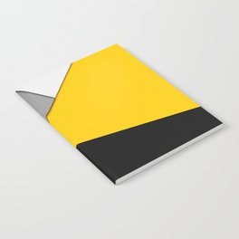 Simple Modern Gray Yellow and Black Geometric Notebook