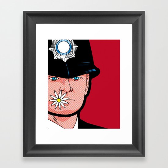 Pop Icon - Banksy Wink Framed Art Print
