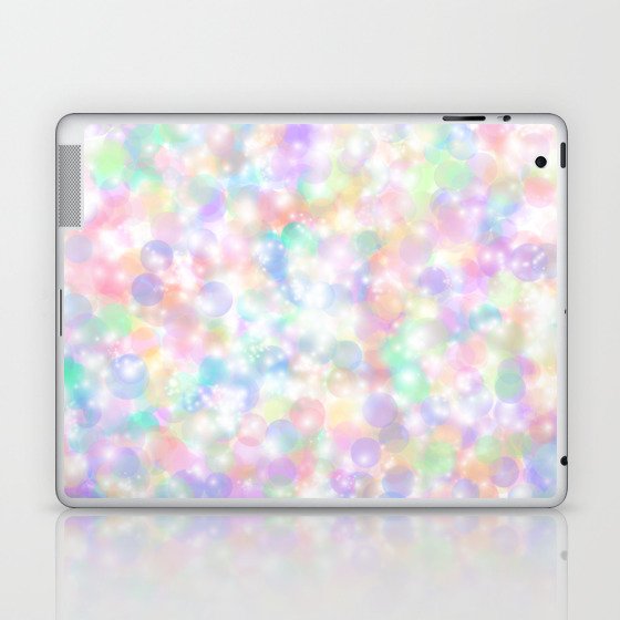 rainbow bubbles of light laptop ipad skin by katherinefriesen