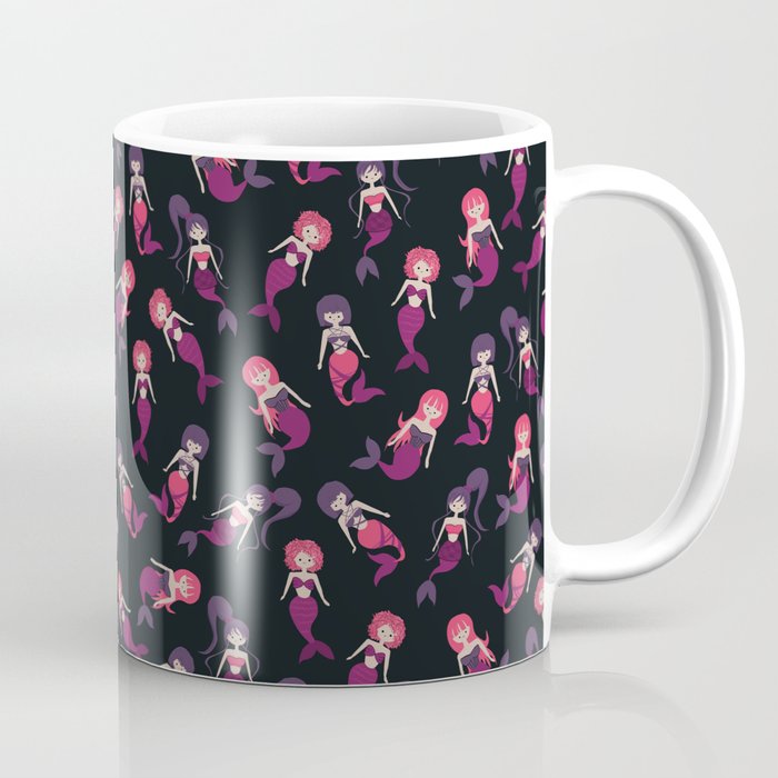 Kawaii Goth Mermaids Coffee Mug