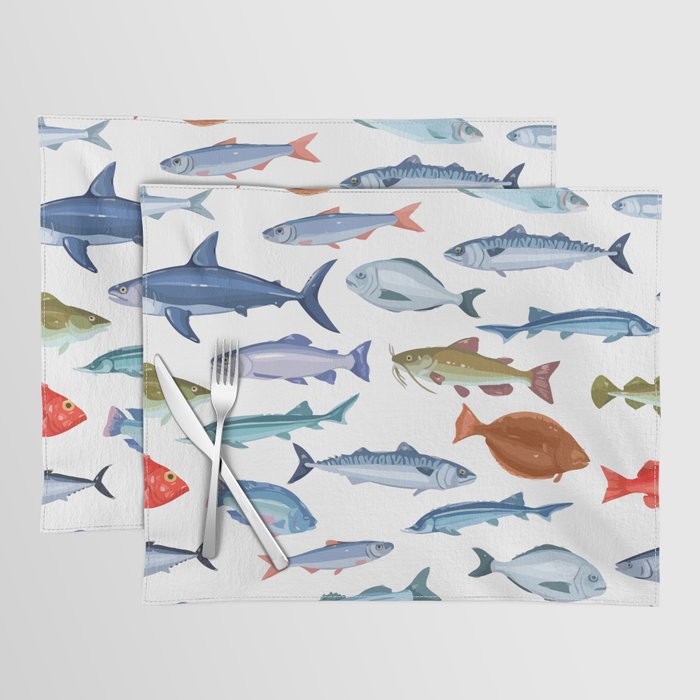 Seamless fish Placemat