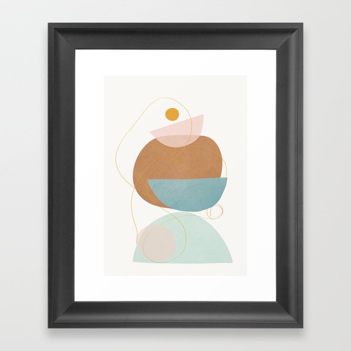Soft Abstract Shapes 12 Framed Art Print