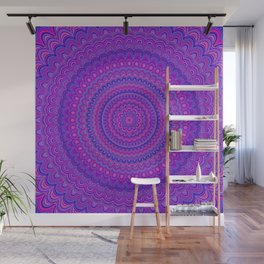 Purple Bohemian Flower Mandala Wall Mural