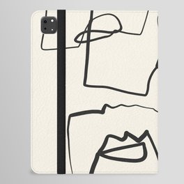 Abstract line art 12 iPad Folio Case