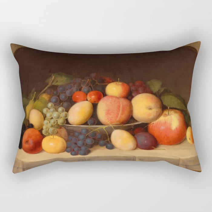 Fruit Still Life, 1849 by Robert Seldon Duncanson Rectangular Pillow