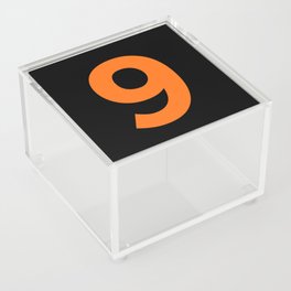 Number 9 (Orange & Black) Acrylic Box
