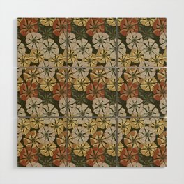 navy green and rust harvest florals poppy floral arrangements Wood Wall Art
