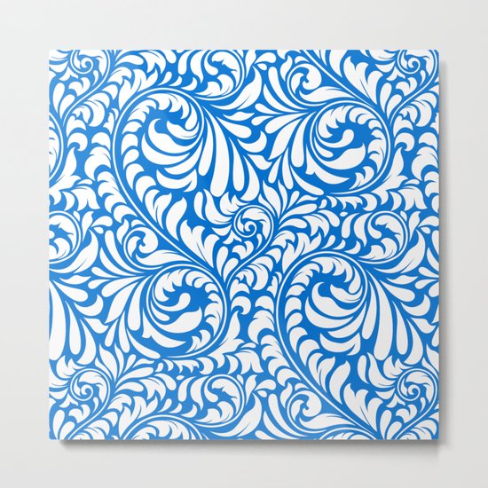 Blue Swirls Metal Print