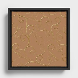 Baroque Style Seamless Pattern Ornament Background. Elegant Luxury Fashion Texture Framed Canvas