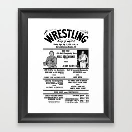 #3 Memphis Wrestling Window Card Framed Art Print