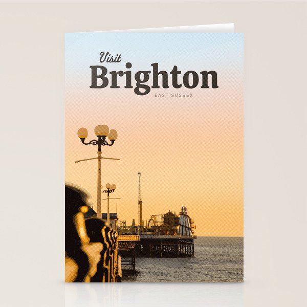 Visit Brighton Stationery Cards by Mercury Club Society6