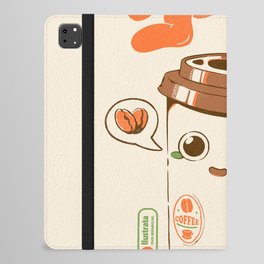 Cute Coffee x-Ray iPad Folio Case