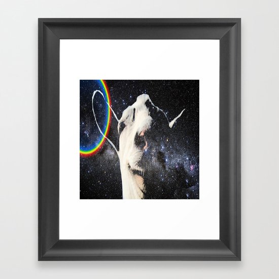 Space Goat Framed Art Print